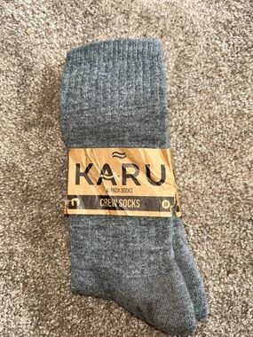 Karu Gray Crew Alpaca Socks - Men's or ladies